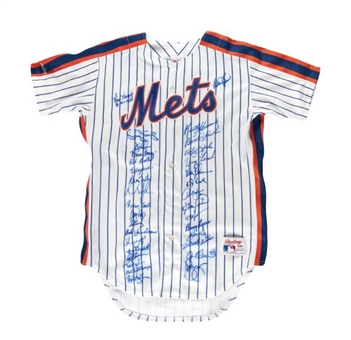 1986 New York Mets Team Signed Jersey with 33 Signatures! 